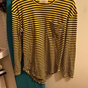 Lease on Life Society x Jacob J Keller black & yellow stripe shirt